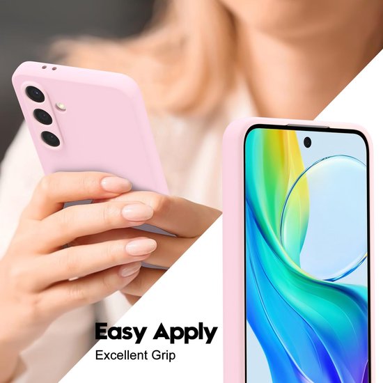 Samsung Galaxy A16 Hoesjes – Liquid Siliconen Backcover – Schokbestendig – Soft Touch – Lichtroze-Ilumina Benelux