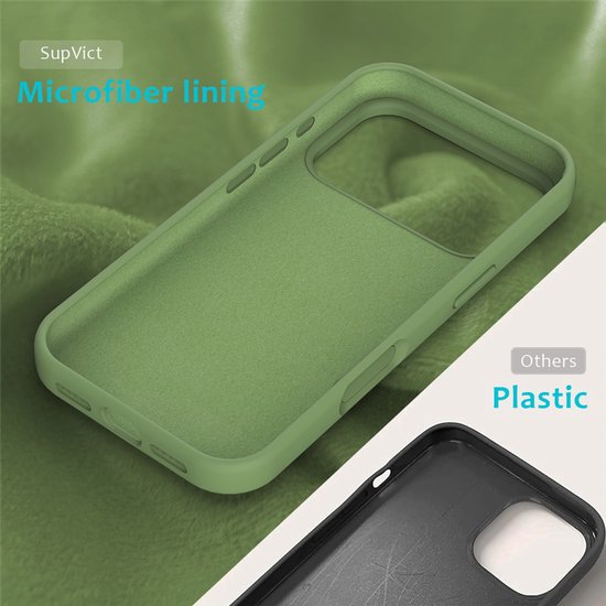 iPhone 17 Pro Hoesjes – Liquid Silicone Backcover – Soft Touch – Schokbestendig – Groen-Ilumina Benelux