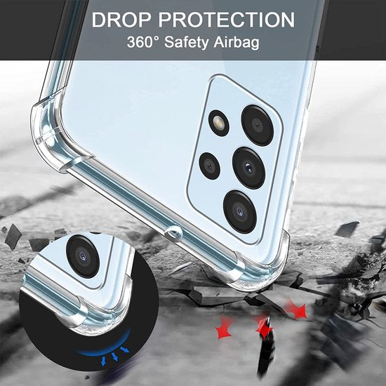 Samsung Galaxy A13 5G Hoesjes – Transparante Backcover met Koord – Schokbestendig – Doorzichtig
