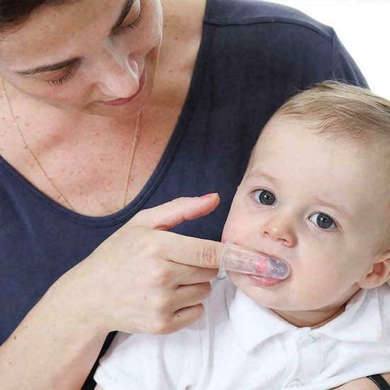 Vingertandenborstel baby – Siliconen vingerborstel – Zacht tandvleesmassage – Voor baby & peuter – Transparant-Ilumina Benelux