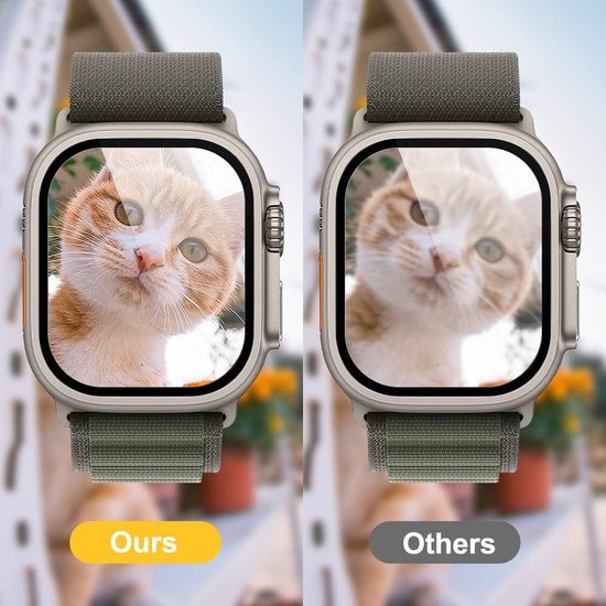Screenprotector – Geschikt voor Apple Watch Ultra 49 mm – Gehard Glas – 3D Volledige Dekking – 9H – 2 Stuks – Transparant-Smartwatchscreenprotector-Ilumina Benelux