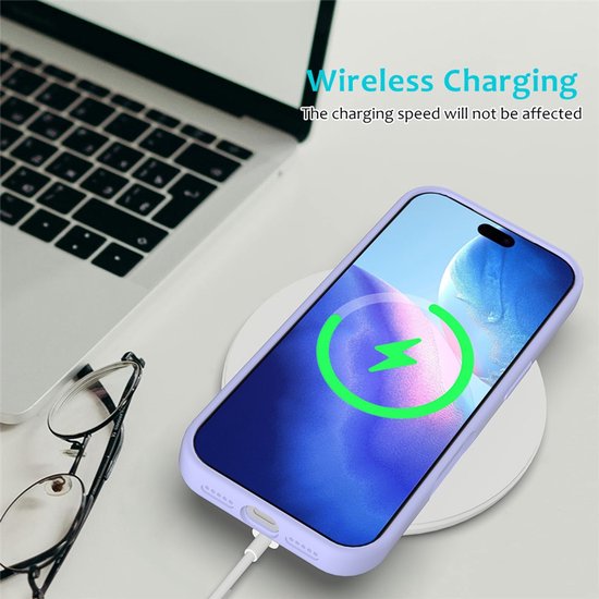 iPhone 17 Pro Max Hoesjes – Liquid Siliconen Backcover – Soft Touch – Schokbestendig – Lila-Ilumina Benelux