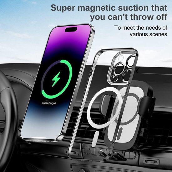 Samsung Galaxy S23 Hoesjes – MagSafe Compatible Backcover – Camera Lens Protector – Zwart-Ilumina Benelux