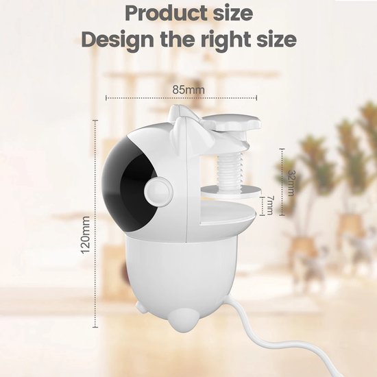 Automatisch Katten Speelgoed – Interactieve LED Laser 360° Rotatie - Katten laser speelgoed - Smart Huisdier Speeltje – Katten Speelgoed Accessoires – Voor Binnen & Buiten – Duurzaam & Slim