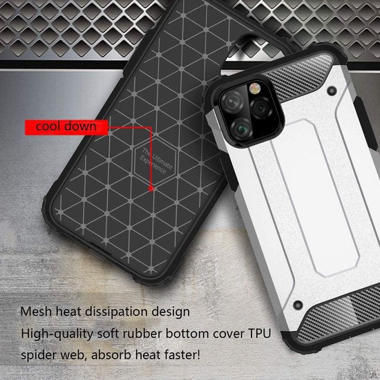 iPhone 11 Hoesjes – Hybrid Armor Backcover – Heavy Duty Schokbestendig – Roségoud-Ilumina Benelux