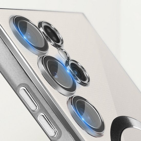 Samsung Galaxy S23 Ultra Hoesjes – MagSafe Backcover – Magnetisch – Zilver-Ilumina Benelux
