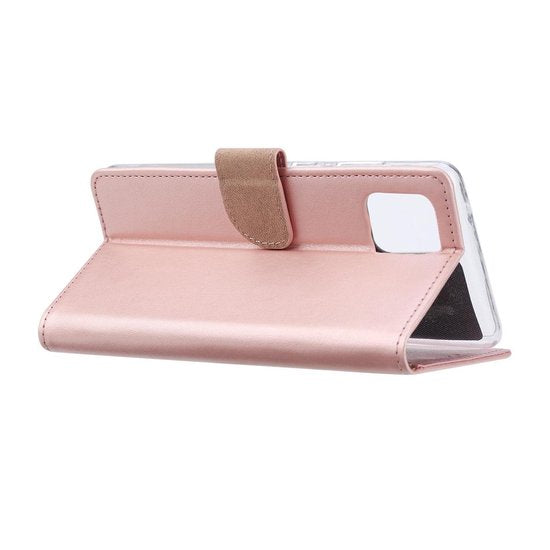 Samsung Galaxy Note 10 Lite Hoesjes – Bookcase Portemonnee Hoes – Pasjeshouder – Magneetsluiting – Roségoud-Ilumina Benelux