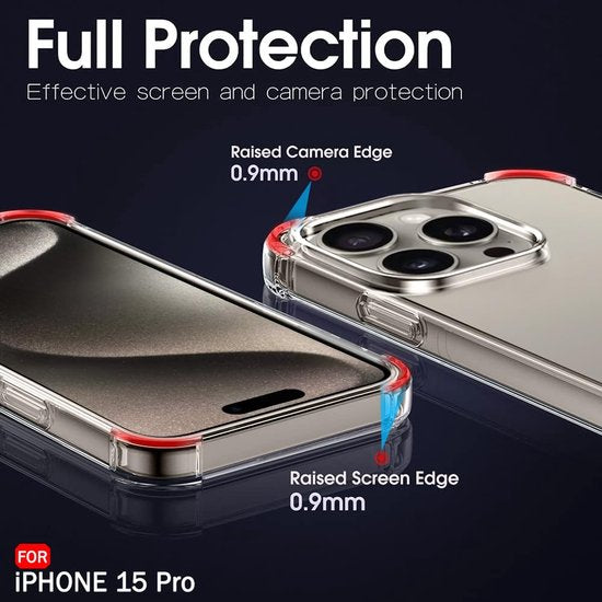 iPhone 15 Pro Hoesjes – Ultra-Hybrid Backcover – Schokbestendig – Crystal Clear – Transparant-Ilumina Benelux