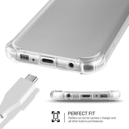 Samsung Galaxy A7 2018 Hoesjes – Shockproof Backcover – Schokbestendig – Transparant-Ilumina Benelux