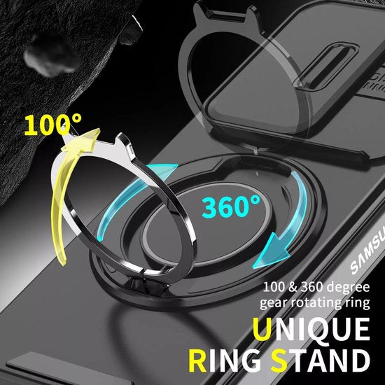 Samsung Galaxy Z Fold 6 Hoesjes – MagSafe Hybrid Backcover – Ringstandaard – Armor Tough – Roze-Ilumina Benelux