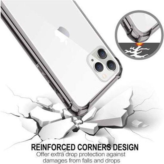 iPhone 11 Pro Max Hoesjes – Siliconen TPU Backcover – Schokbestendig – Soft Grip – Zwart-Ilumina Benelux