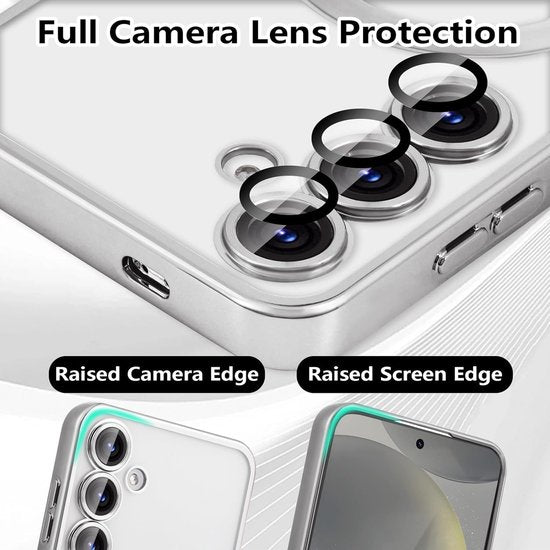 Samsung Galaxy S23 Hoesjes – Backcover – Camera Lens Bescherming – MagSafe – Zilver-Ilumina Benelux