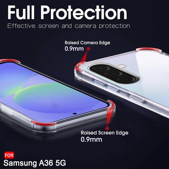 Samsung Galaxy A36 Hoesjes – Ultra-Hybrid Backcover – Schokbestendig – Crystal Clear Transparant-Ilumina Benelux