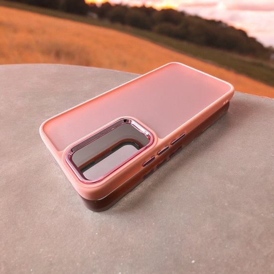 Samsung Galaxy A53 5G Hoesjes – Military Backcover – Soft TPU Bumper – Stevige Case – Roze