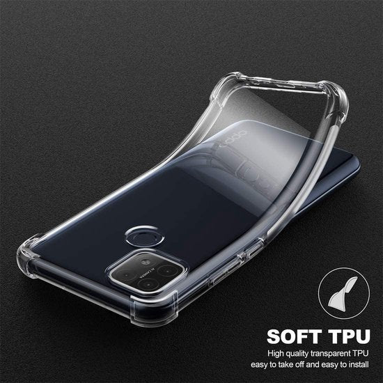 Oppo A15/A15s Hoesjes – Soft TPU Siliconen Backcover – Schokbestendig – Transparant-Ilumina Benelux