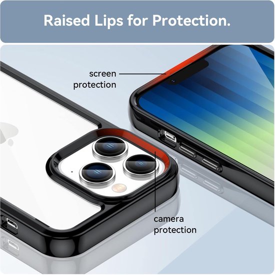 iPhone 15 Pro Hoesjes – Hybride Backcover – Transparant Acryl – Zachte TPU Bumper – Helder-Ilumina Benelux