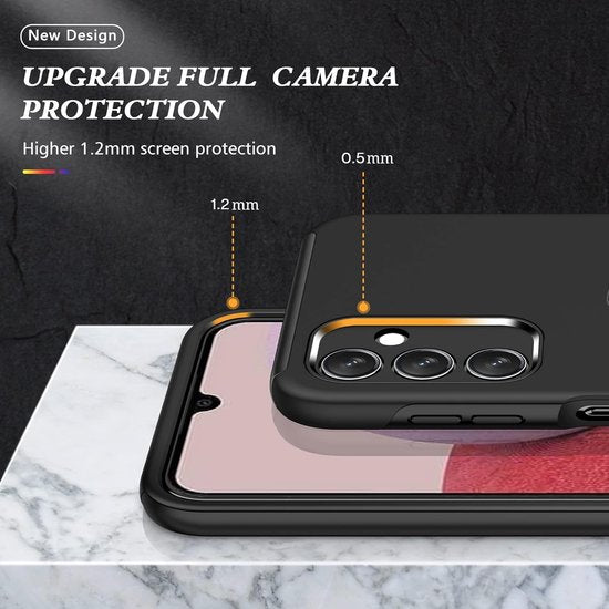 Samsung Galaxy A13 4G Hoesjes – Harde Backcover met Vingerring – Anti-drop – Zwart-Ilumina Benelux