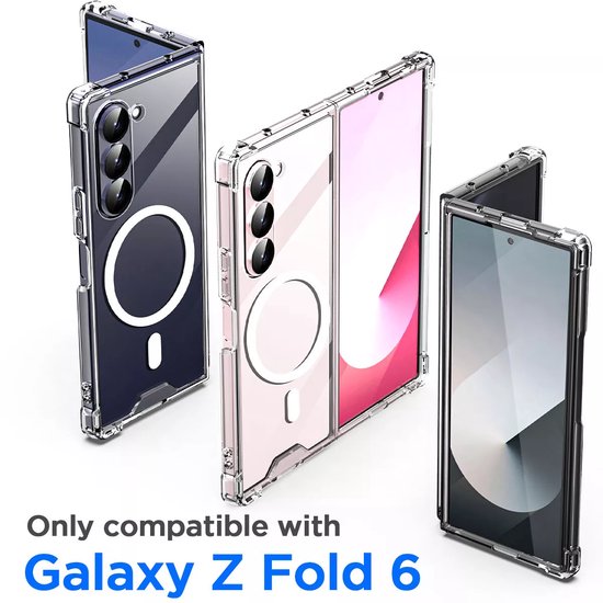 Samsung Galaxy Z Fold 6 Hoesjes – Transparante TPU Backcover – MagSafe Compatibel – Schokbestendig – Dun & Flexibel – Doorzichtig-Ilumina Benelux