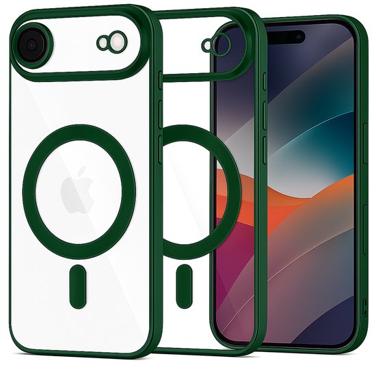 iPhone 17 Air Hoesjes – Backcover – Camera Lens Protector – MagSafe Compatibel – Groen-Ilumina Benelux