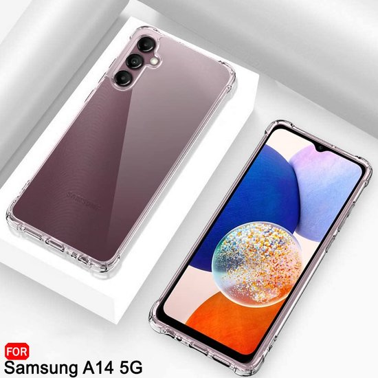 Samsung Galaxy A14 5G Hoesjes – Crystal Clear Backcover – Schokbestendig – Transparant-Ilumina Benelux