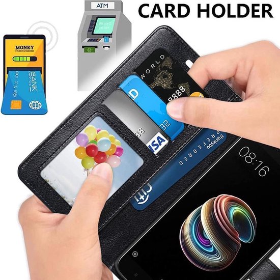 Motorola Moto G23 Hoesjes – Portemonnee Bookcase – Pasjeshouder – Magneetsluiting – Turquoise-Ilumina Benelux