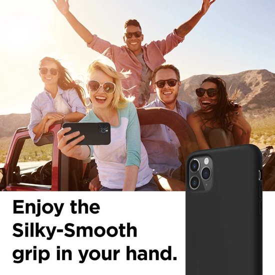 iPhone 12 Pro Max Hoesjes – Liquid Siliconen Backcover – Schokbestendig – Premium – Zwart-Ilumina Benelux