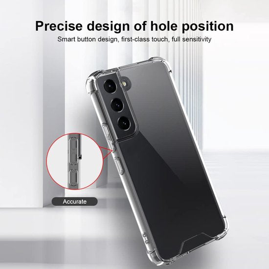 Samsung Galaxy S22 Hoesjes – Crystal Clear Backcover – Schokbestendig – Transparant-Ilumina Benelux