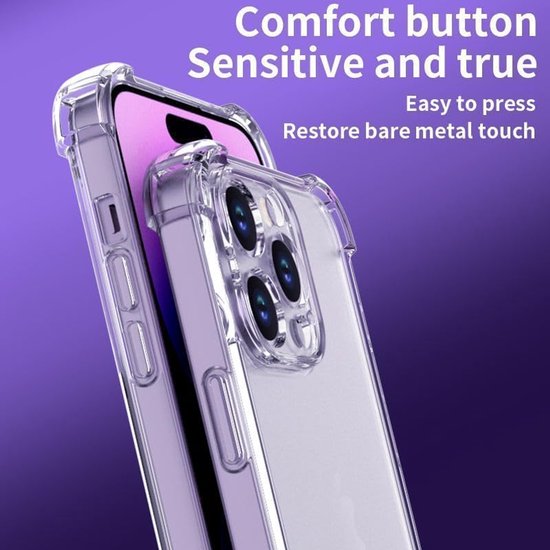 iPhone 16 Pro Max Hoesjes – Transparante TPU Backcover – Schokbestendig Gorilla – Camera Beschermer-Ilumina Benelux