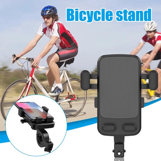 Telefoonhouder fiets – 360° draaibaar – Anti-slip schokbestendig – Universele navigatie clip – Zwart/Groen-Ilumina Benelux