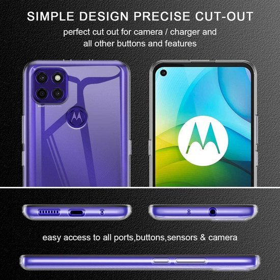 Motorola Moto G9 Power Hoesjes – Transparante Siliconen Backcover – Inclusief 2 Screenprotectors – Anti-kras-Ilumina Benelux