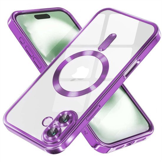 iPhone 16 Hoesjes – MagSafe Compatible Backcover – Ingebouwde Camerabescherming – Paars-Ilumina Benelux