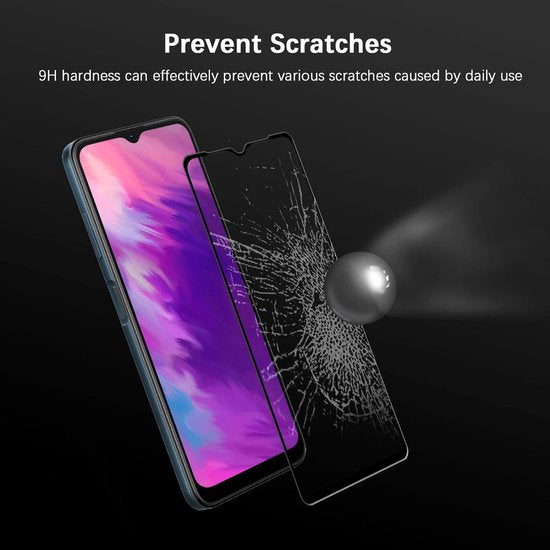 Full Cover Screenprotector - Geschikt voor Motorola Moto E13 - 9H Glas (3-Pack)
