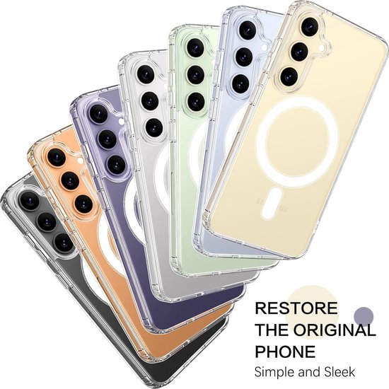Samsung Galaxy S24 Hoesjes – Magnetische Backcover – MagSafe Compatibel – Doorzichtig Transparant
