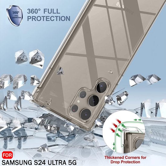 Samsung Galaxy S24 Ultra Hoesjes – Ultra-Hybrid Backcover – Schokbestendig – Crystal Clear Transparant-Ilumina Benelux