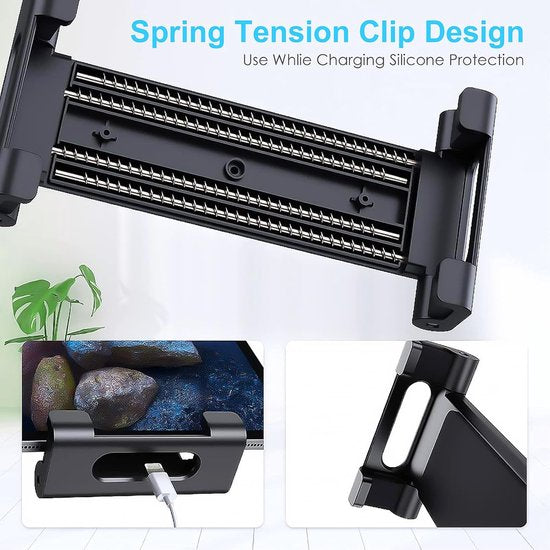 Tablethouder bureau Geschikt voor: tablet / iPad / Samsung Galaxy tab Desktop Tablet Standaard - Home verstelbare bureau of tafel standaard - zilver