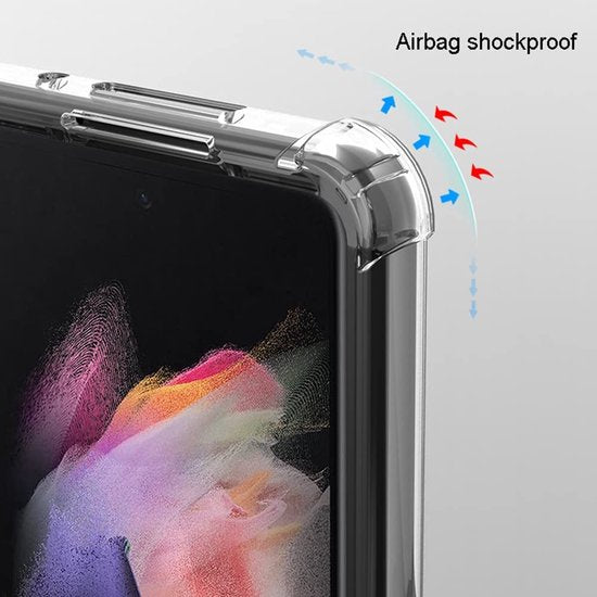Samsung Galaxy Z Fold4 Hoesjes – Siliconen Backcover – Schokbestendig – Transparant-Ilumina Benelux