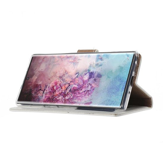 Samsung Galaxy Note 10 Hoesjes – Bookcase Portemonnee Hoes – Pasjeshouder – Magneetsluiting – Wit-Ilumina Benelux
