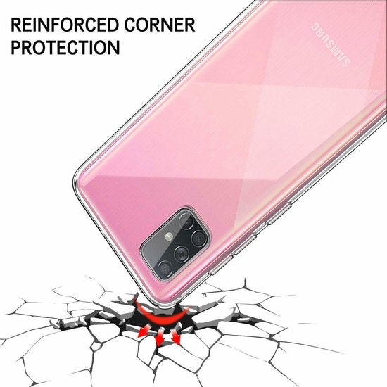 Samsung Galaxy A71 Hoesjes – Siliconen Backcover – Schokbestendig – Transparant-Ilumina Benelux
