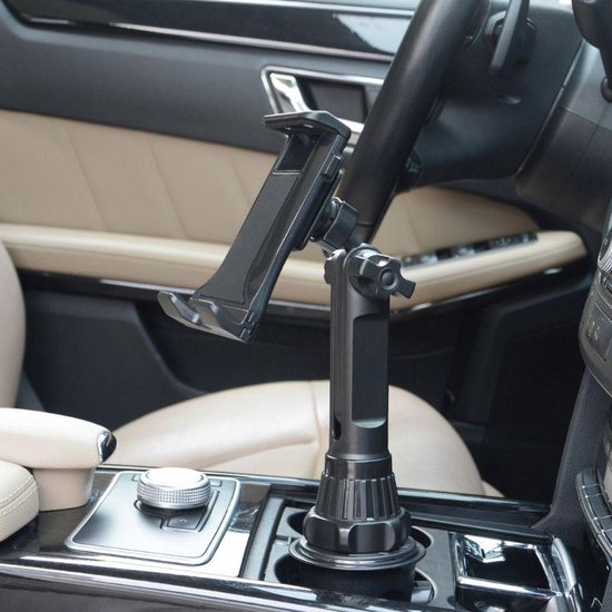 Tablethouder Auto - Universele Bekerhouder Tablet & Telefoon Houder Standaard Cradle 3.5 tot 12.5 inch Tablets