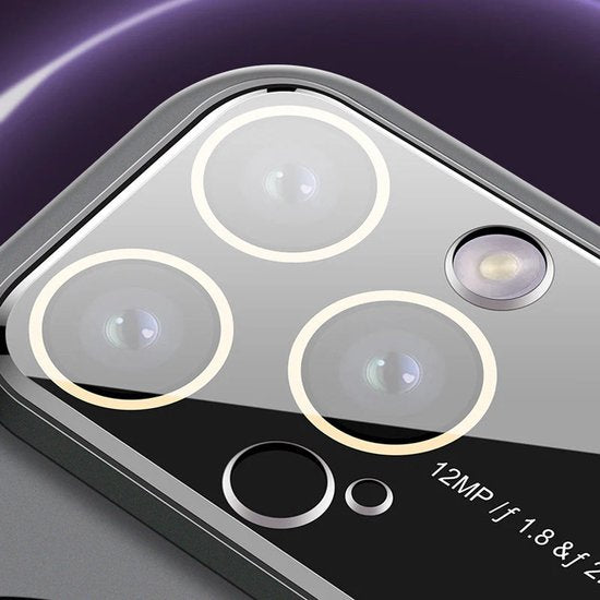 iPhone 12 Pro Hoesjes – MagSafe Compatibel Backcover – Camera Lens & Screenprotector – Zwart-Ilumina Benelux