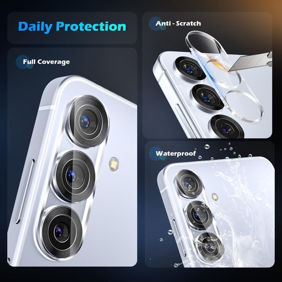 Samsung Galaxy S24 FE/S25 FE Hoesjes – Siliconen Backcover – Screenprotector Gehard Glas + Camera Lens Protector – Zwart-Ilumina Benelux