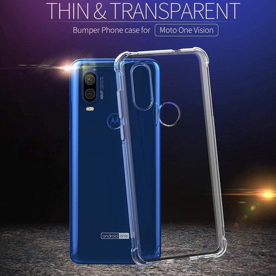 Shockproof Soft TPU hoesje Silicone Case  Geschikt voor: Motorola Moto One Vision