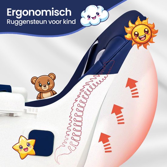 Kinderstoel 4-in-1 – Velox Goods VL-508 – Verstelbare rugleuning – Veiligheidsgordel & opbergruimte – Opvouwbaar antislip-Kinderstoel-Ilumina Benelux