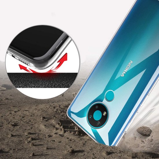 Nokia 3.4 Hoesjes – Transparante Siliconen Backcover – 2x Screenprotector Gehard Glas – Anti Kras-Ilumina Benelux