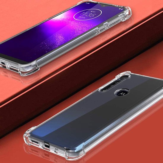 Motorola Moto G8 Play Hoesjes – Siliconen Backcover – Schokbestendig Anti-Shock – Transparant-Ilumina Benelux