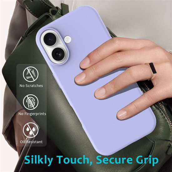 iPhone 17 Hoesjes – Liquid Siliconen Backcover – Soft Touch – Schokbestendig – Lila-Ilumina Benelux