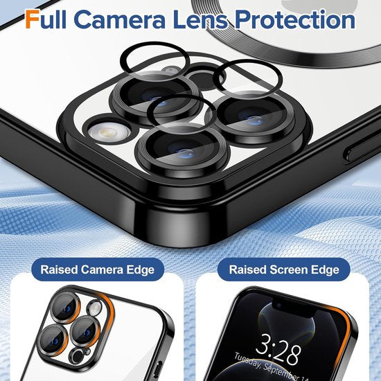 iPhone 14 Hoesjes – Backcover – Camera Lens Protector – MagSafe Compatibel – Zwart-Ilumina Benelux