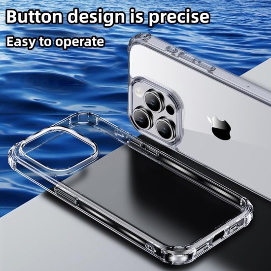 iPhone 13 Pro Hoesjes – Transparante Backcover – Schokbestendig – Nekkoord Koord – Rood-Ilumina Benelux