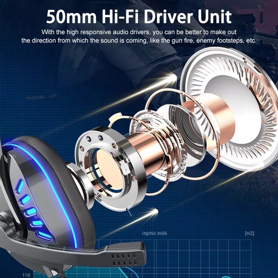 Draadloze Gaming Headset - G1000 - zwart - Geschikt voor: Playstation PS4/PS5, PC & Nintendo Switch, Laptop, iPhone en iPad