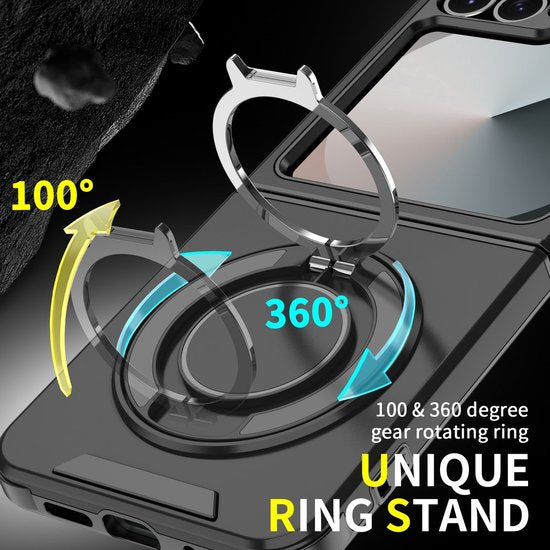 Samsung Galaxy Z Flip 6 / Flip 7 FE Hoesjes – Hybrid Backcover – Armor Tough – Schokbestendig – Rood-Ilumina Benelux